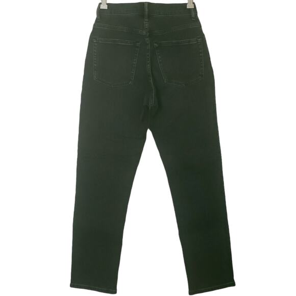 EVERLANE High Rise Straight ankle crop cropped jeans in washed black Size 25 - Picture 2 of 8